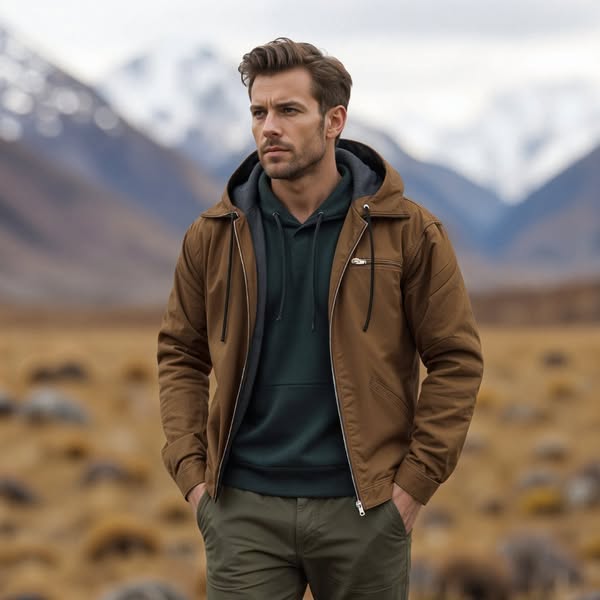 Henry™ | Warm Fleece Lined Hooded Vintage Jacket