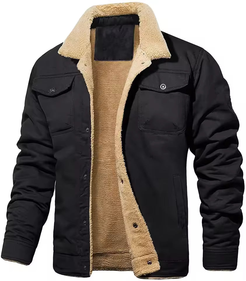 Cooper™ | Classic Warm Sherpa-Lined Trucker Jacket