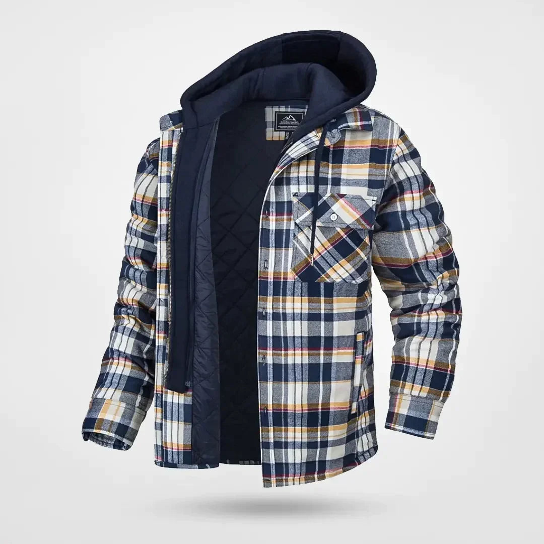 Garrett™ | Warm Plaid Flannel Hooded Jacket
