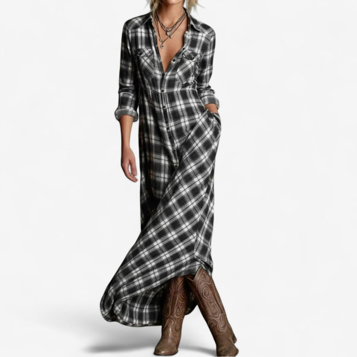 Cécile™ Maxi Shirt Dress Timeless