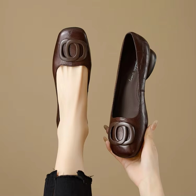 Opium Leather Flats