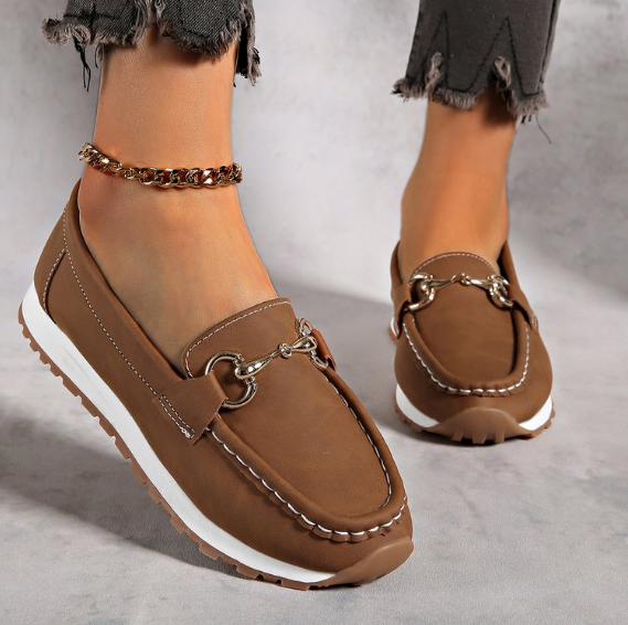 Elodie - Flat Buckle Loafers
