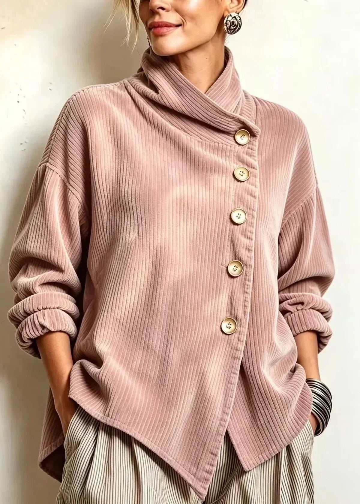 Olivia | Corduroy Button Shirt