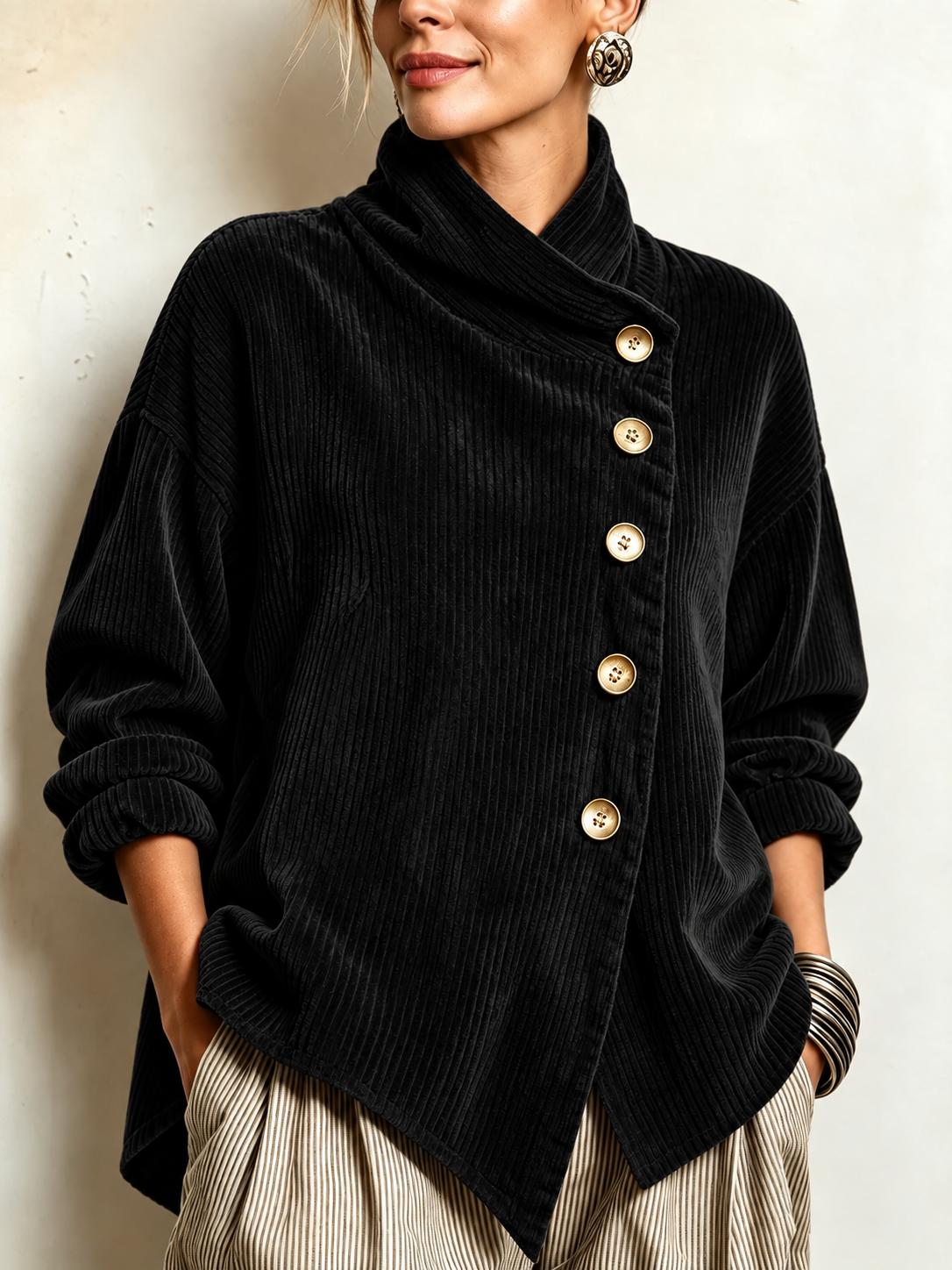 Olivia | Corduroy Button Shirt