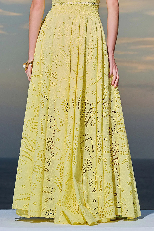 Larissa™ Embroidered Top & High-Waist Maxi Skirt Set