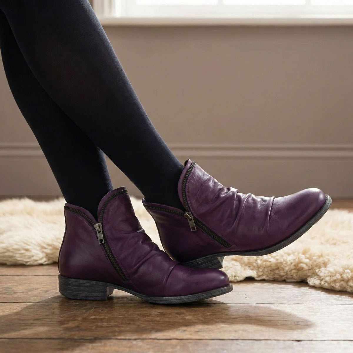 Melinda | Comfy Vegan Leather Ankle Boots