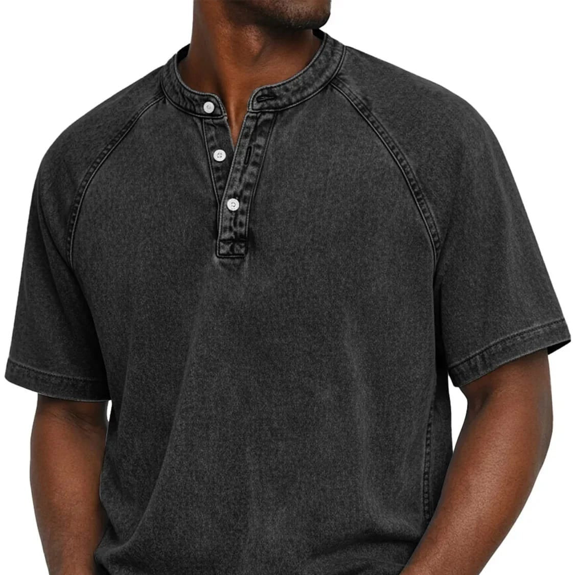 Carter™ | Washed Denim Henley Shirt