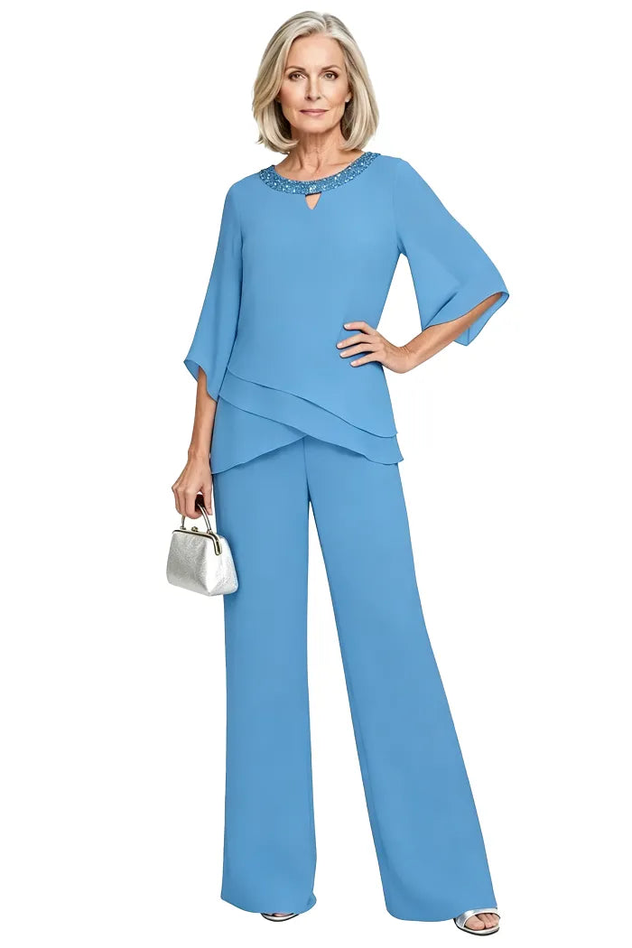 Sophisticated Loose-Fit Formal Pant Set