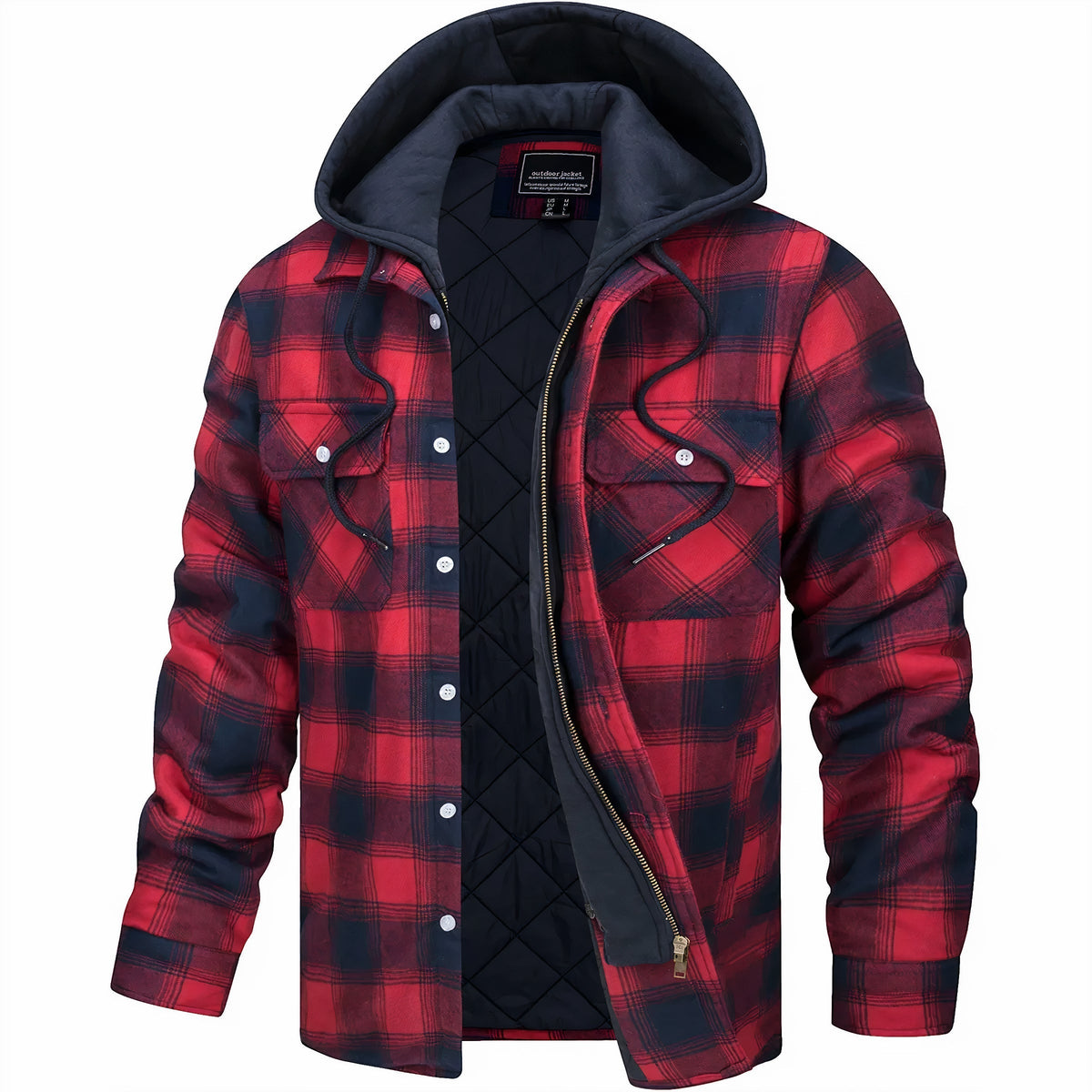 James™ | Classic Warm Checked Jacket with Zipper